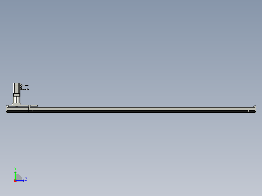 东锦齿条传动DH175G-L167-S2250-BU-减速机+750W左视图