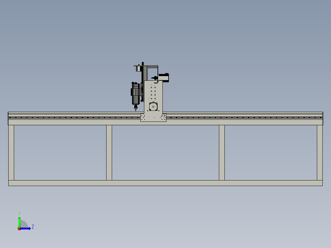 数控皮带和滑轮。使用3m皮带。Nema 34。主轴 2.2 水冷左视图