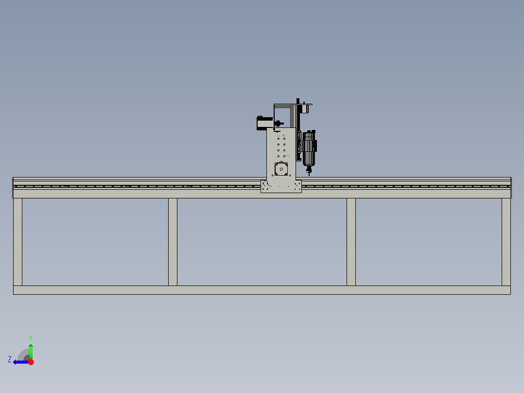 数控皮带和滑轮。使用3m皮带。Nema 34。主轴 2.2 水冷右视图