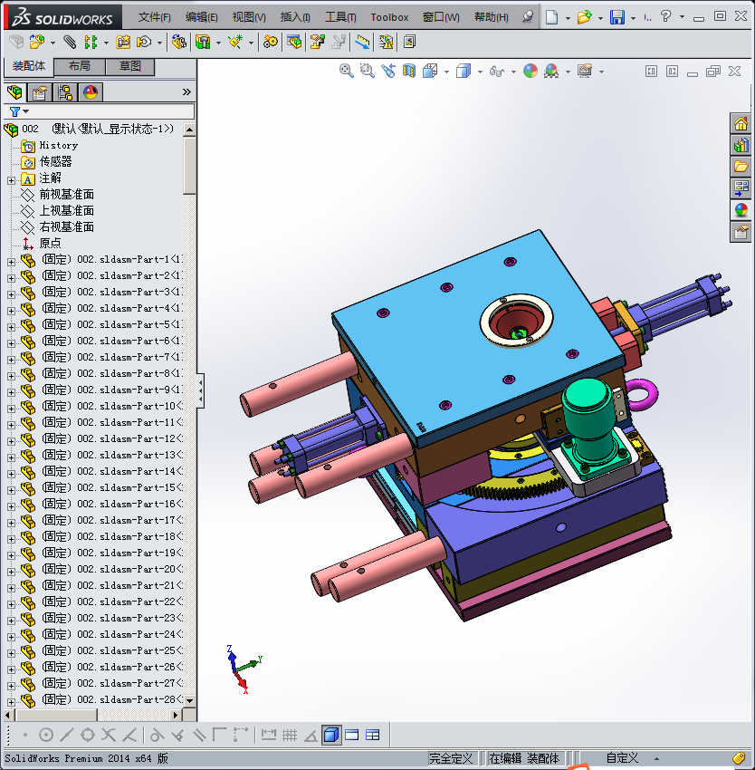 复杂的弯管抽芯模具