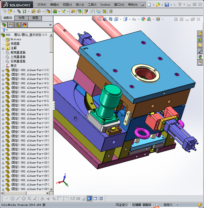 复杂的弯管抽芯模具
