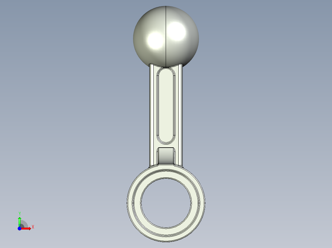 气缸电机-2852 Old Grey Technic Engine Connecting Rod前视图