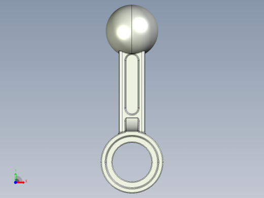 气缸电机-2852 Old Grey Technic Engine Connecting Rod前视缩略图