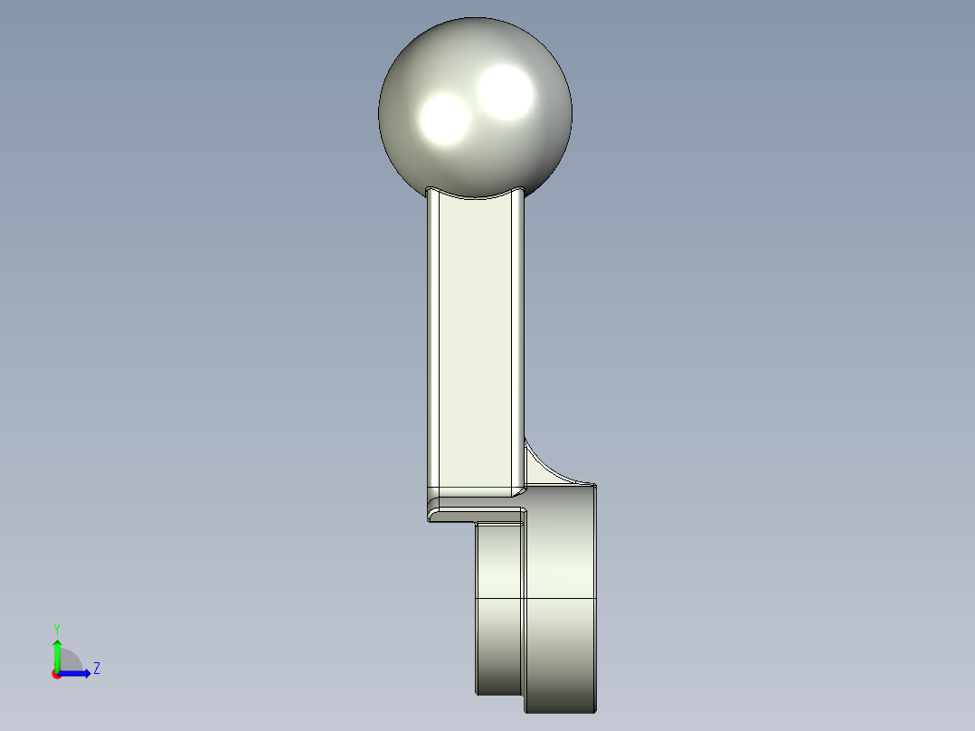气缸电机-2852 Old Grey Technic Engine Connecting Rod左视图