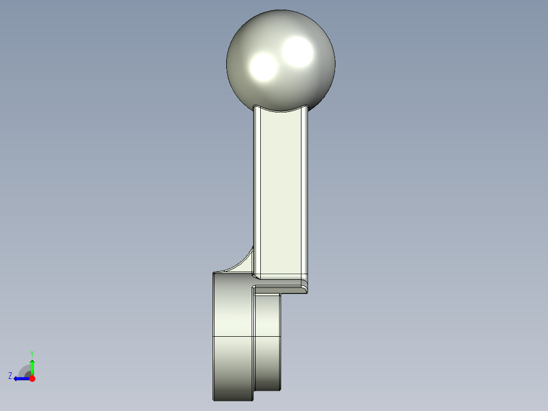 气缸电机-2852 Old Grey Technic Engine Connecting Rod右视图