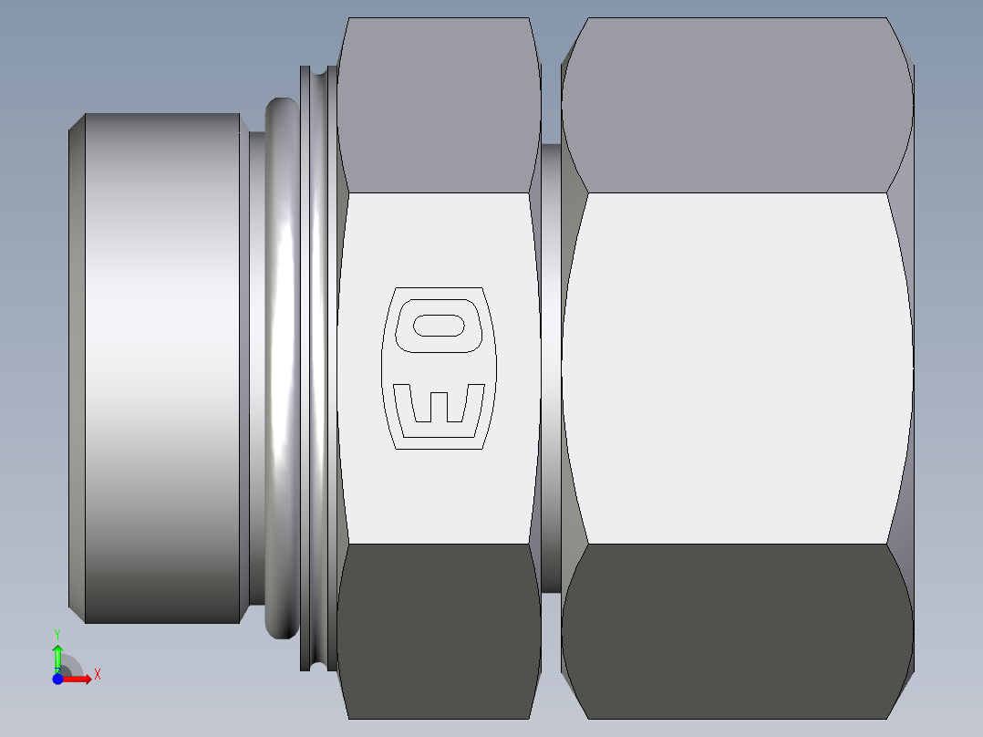 卡套式工业通用硬管接头EO_Swivel_connector_EGEO30SMCF前视图