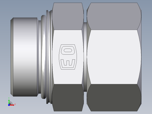 卡套式工业通用硬管接头EO_Swivel_connector_EGEO30SMCF前视缩略图