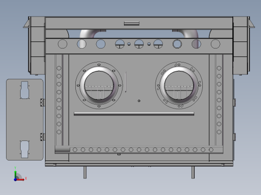 空滤箱 3D模型前视缩略图