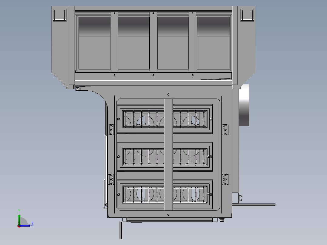 空滤箱 3D模型左视图