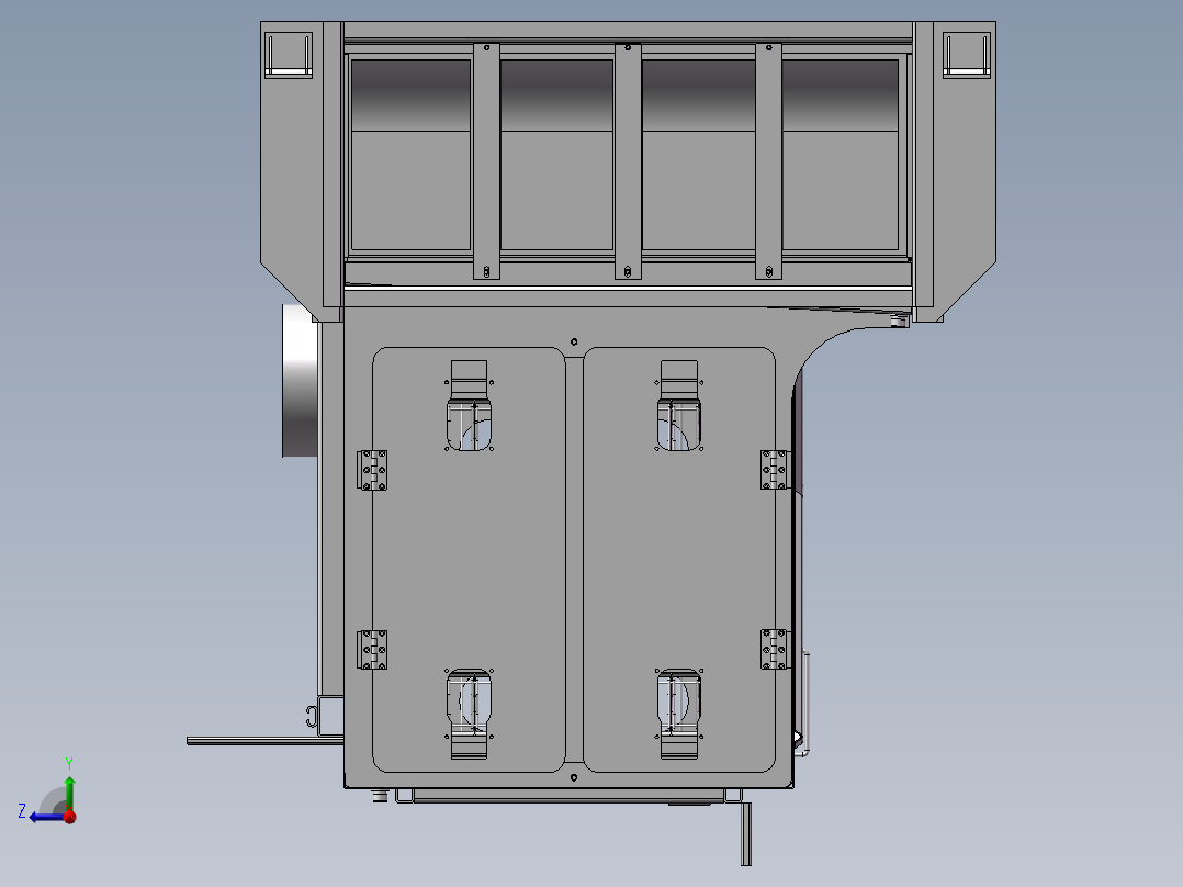 空滤箱 3D模型右视图