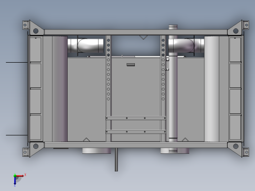 空滤箱 3D模型俯视缩略图