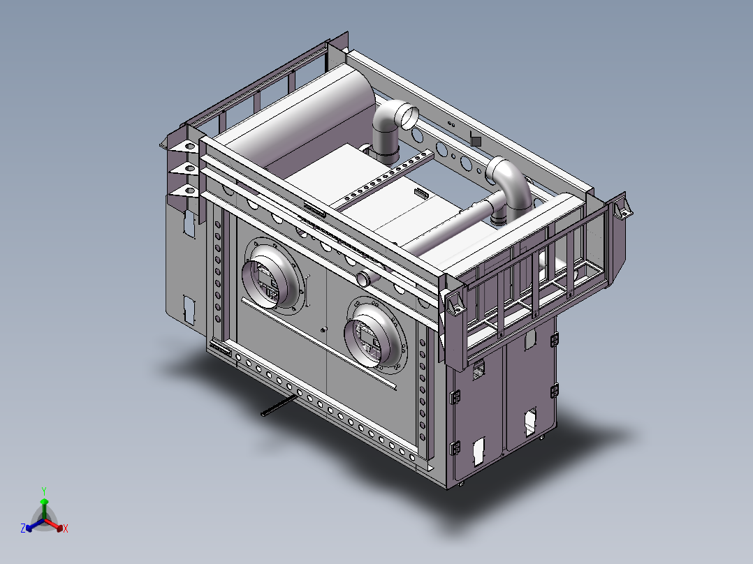 空滤箱 3D模型正等轴测图