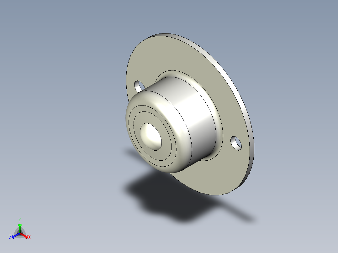 萬向滾珠56-3D多系列多零件图纸模型主视图