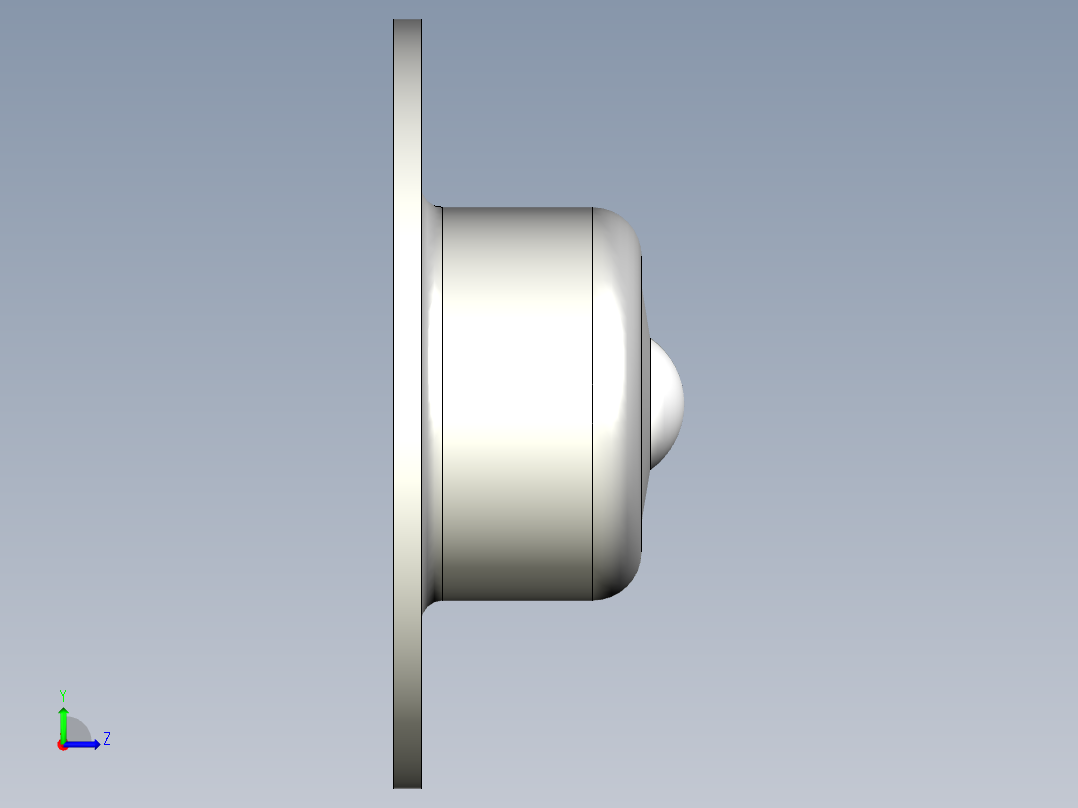 萬向滾珠56-3D多系列多零件图纸模型左视图