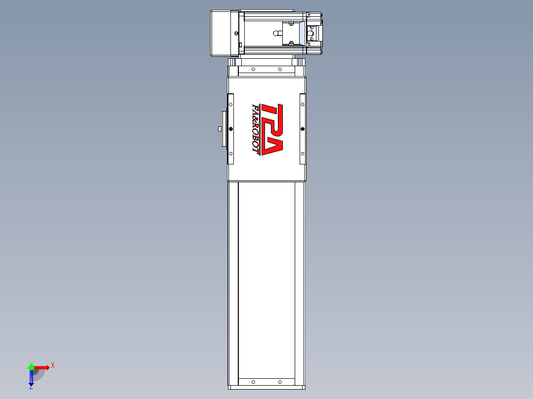 同步带全封闭直线模组TPA-HCB-110D-90-L250-RU-Y-P40-N3俯视图