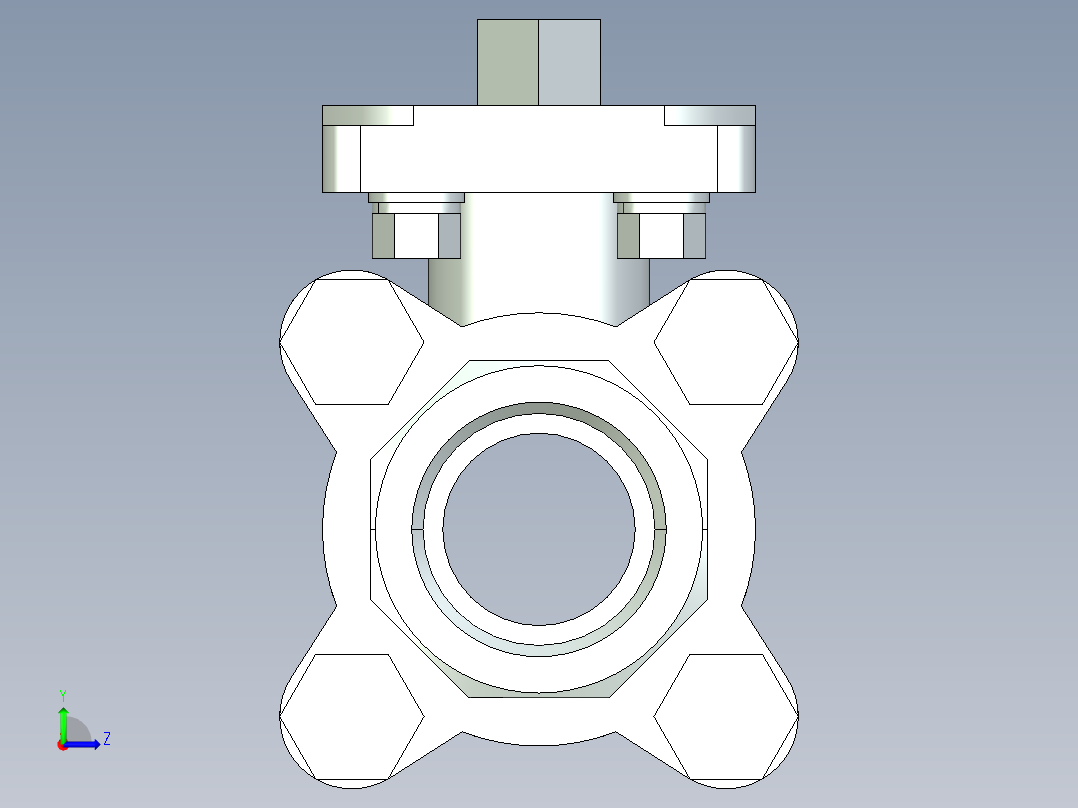 阀门模型-2654_20Quarter_turn_ball_valve左视图