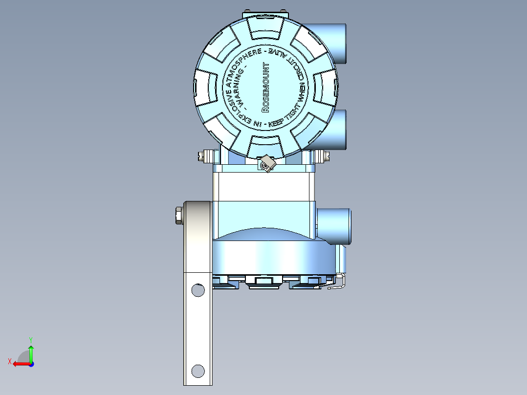 4000原位氧气变送器后视图