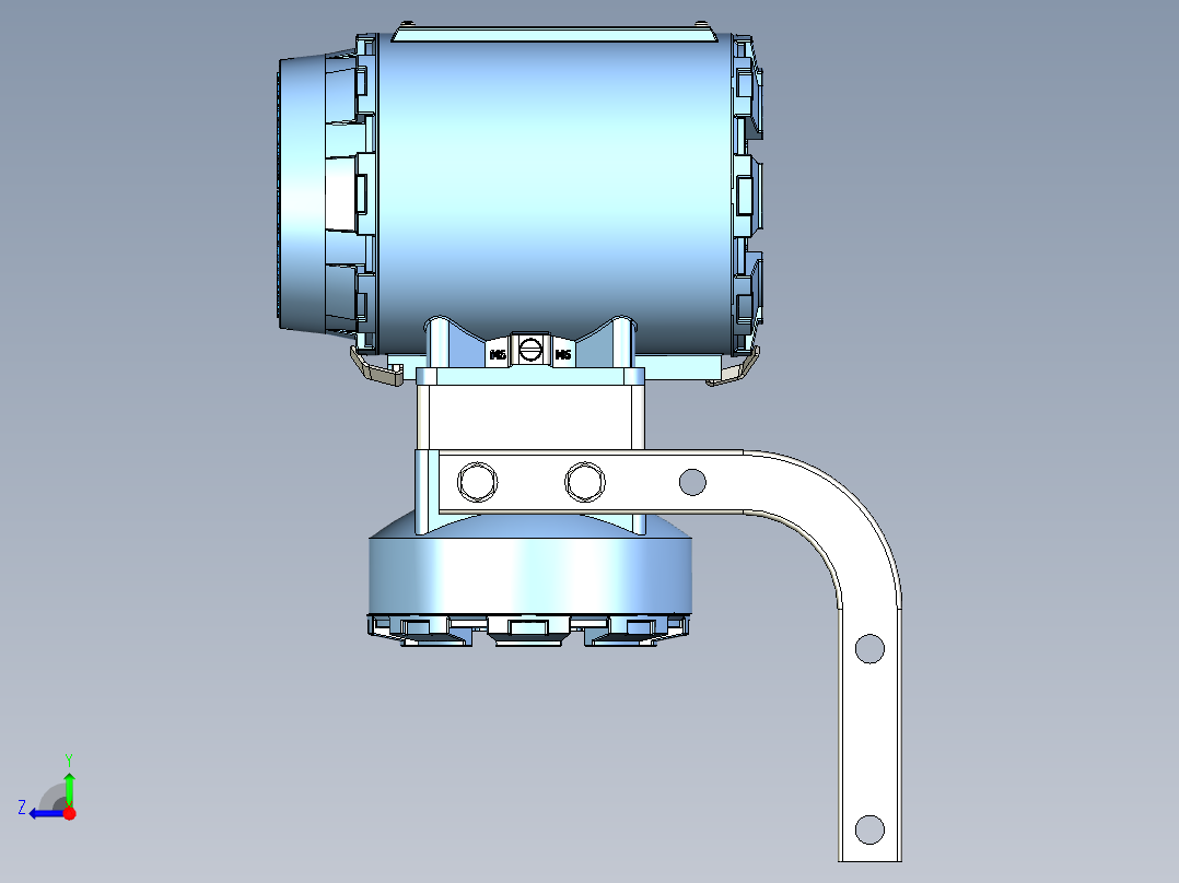 4000原位氧气变送器右视图