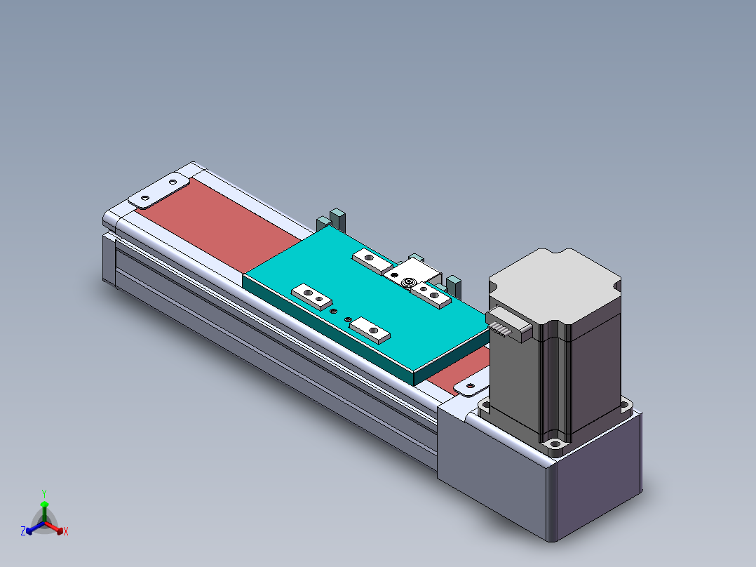 MTB同步带半封闭MTB6-BW-57正等轴测图