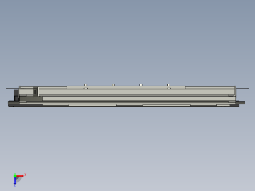 金龙客车骨架司机窗配件布置图3D模型俯视缩略图