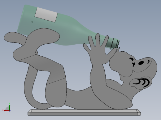 激光切割啤酒猴子CAD-SolidWorks-step格式后视缩略图