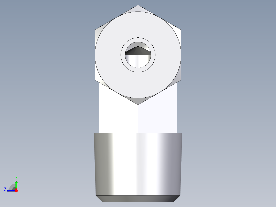 卡套式工业通用硬管接头EO_Male_stud_elbow_WE04LLR71右视图