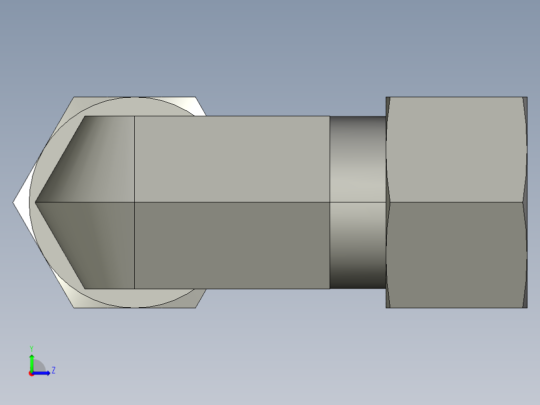 卡套式工业通用硬管接头6_c6bu-s左视图