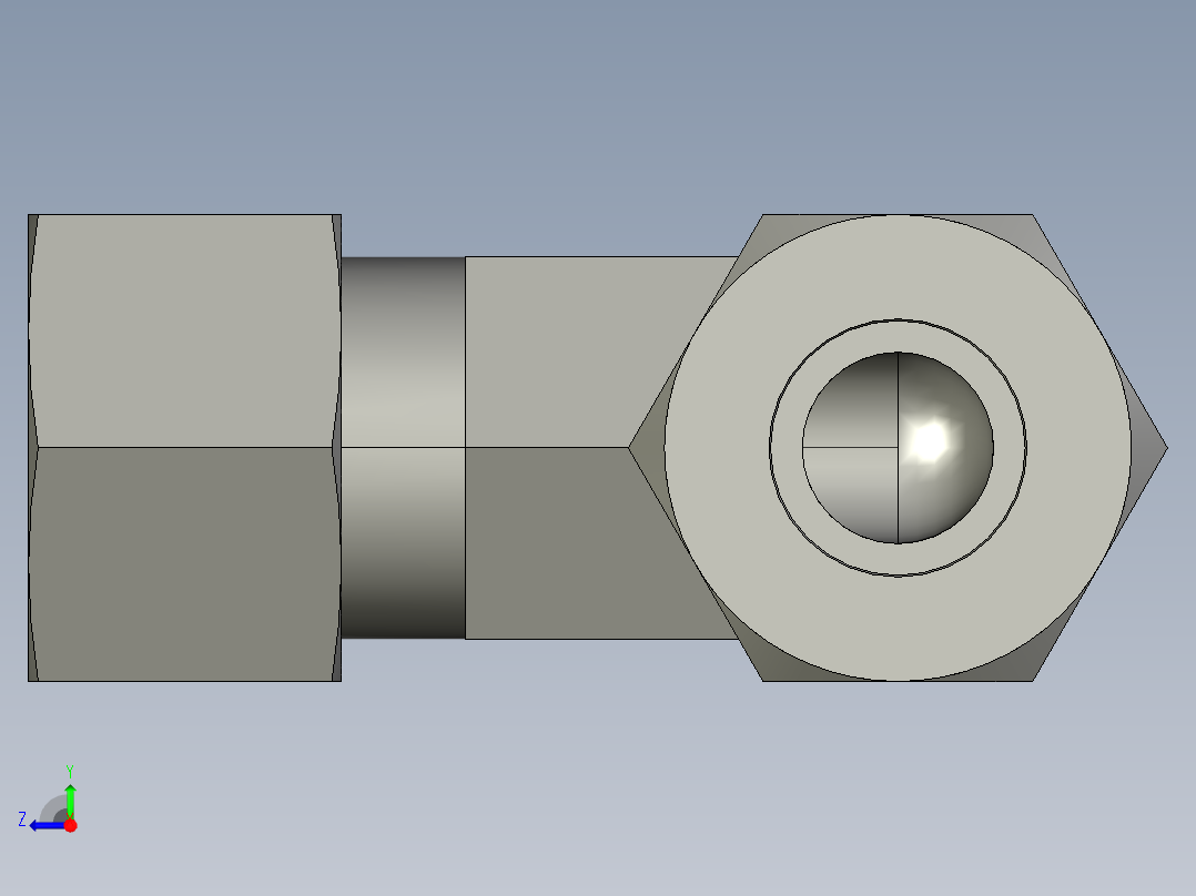 卡套式工业通用硬管接头6_c6bu-s右视图