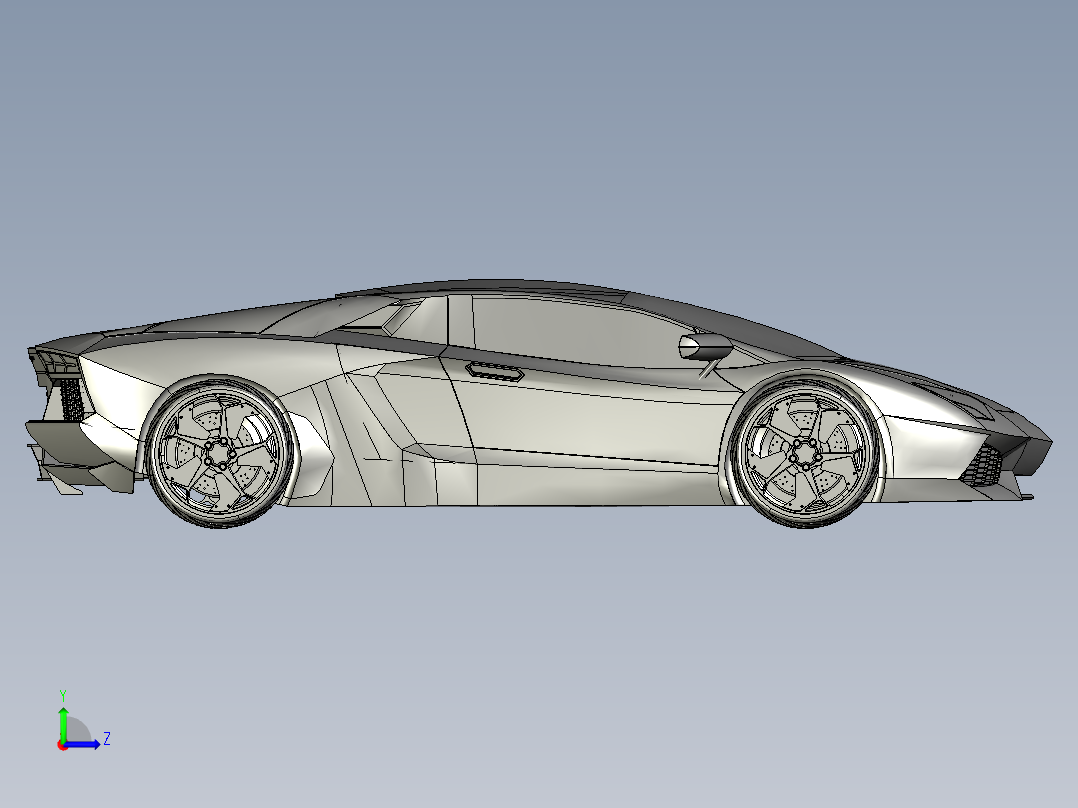 兰博基尼左视图