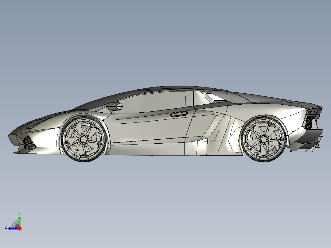 兰博基尼右视图