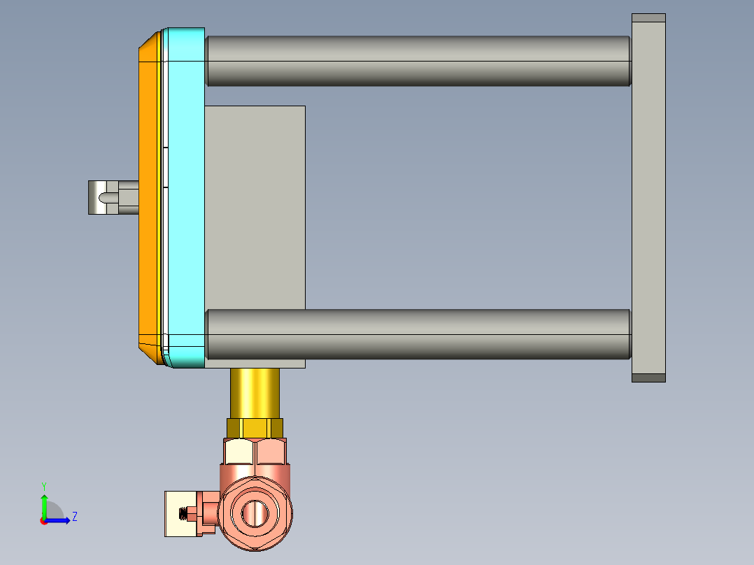 vaz90-c-cnc4笔记本CNC工装夹具三维模型-0912左视图
