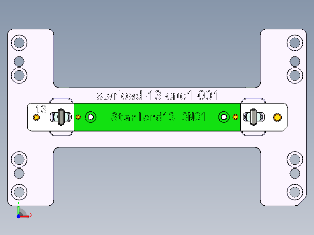 Starlord-13笔记本CNC工装夹具三维模型-CNC1-1209前视图