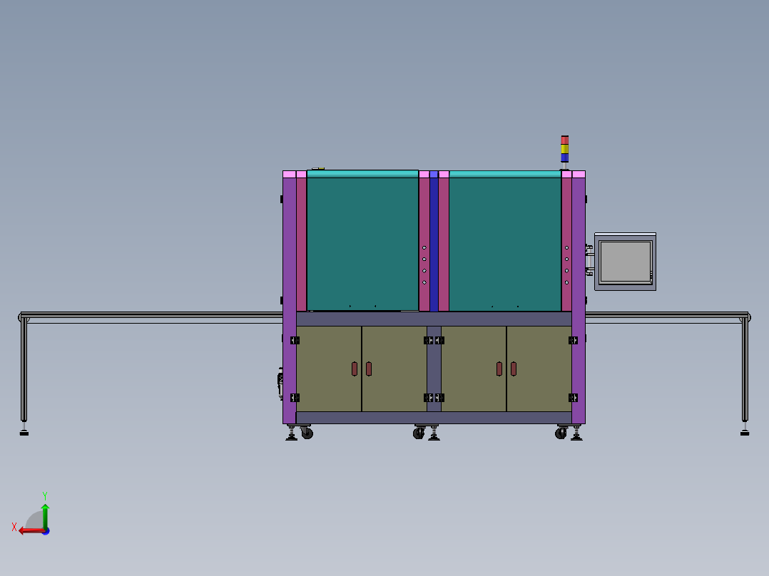 双工位在线跟随点胶设备sw16可编辑后视图