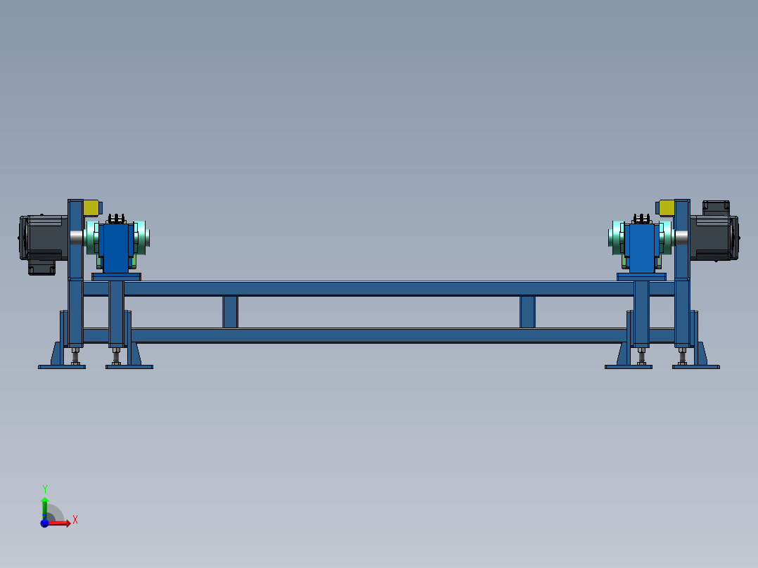 链条输送线（sw18可编辑+工程图）前视图