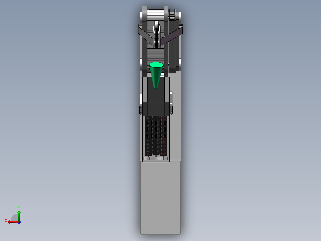 竹笋自动剥皮机sw20可编辑后视图