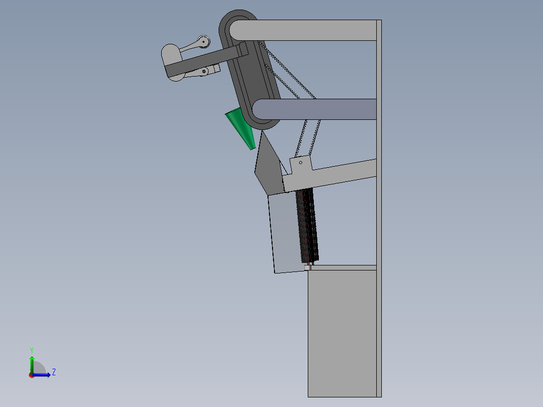 竹笋自动剥皮机sw20可编辑左视图
