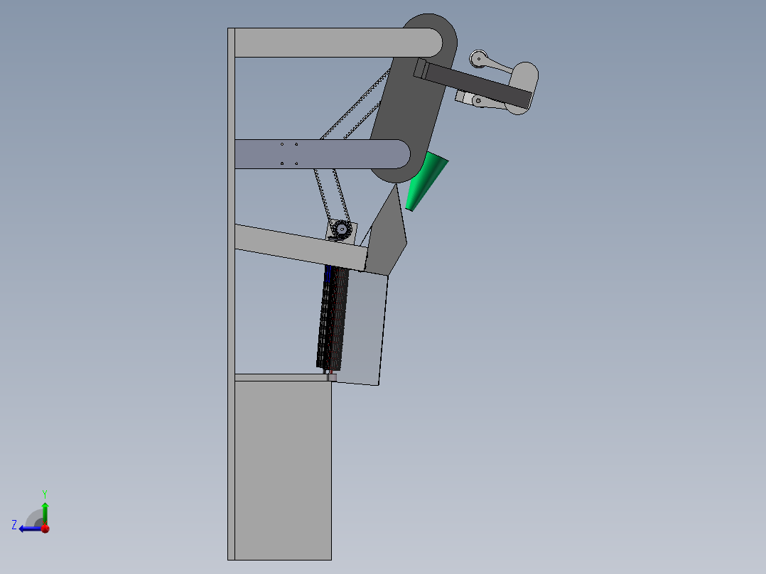 竹笋自动剥皮机sw20可编辑右视图