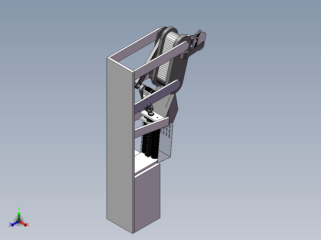 竹笋自动剥皮机sw20可编辑正等轴测图