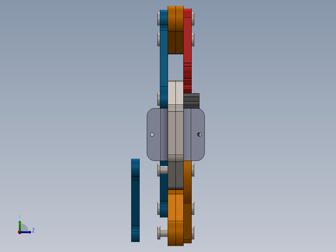 五轴机械臂左视图