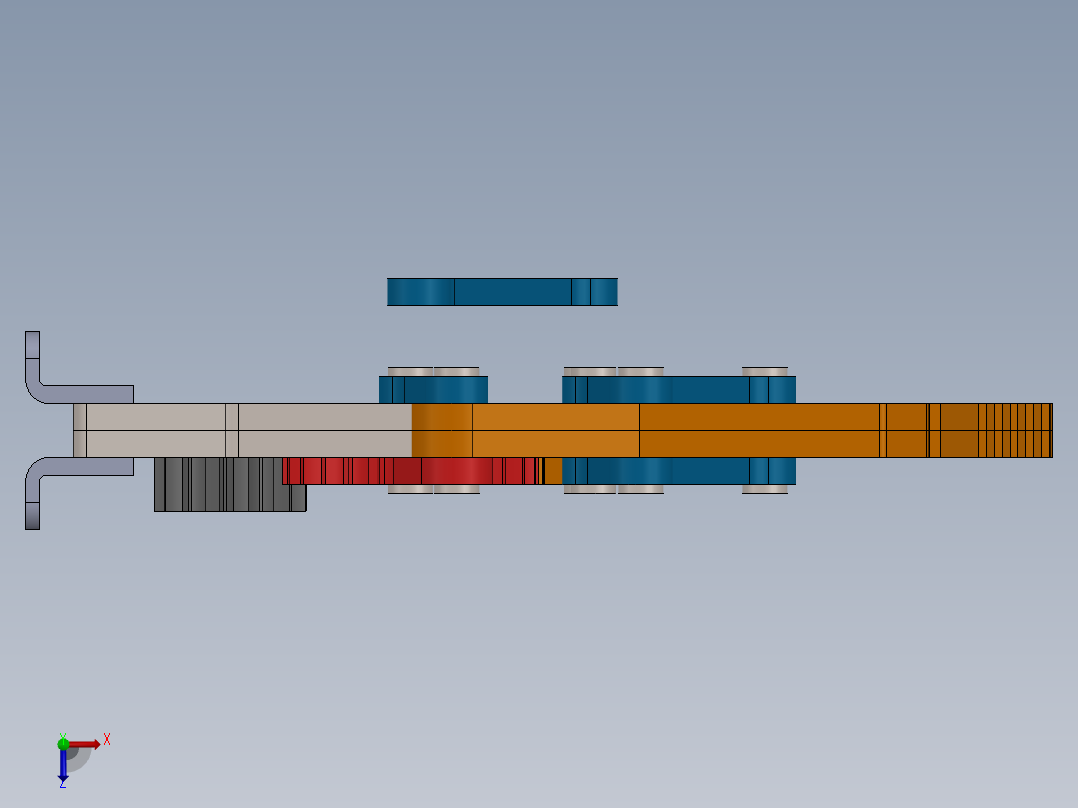 五轴机械臂俯视图