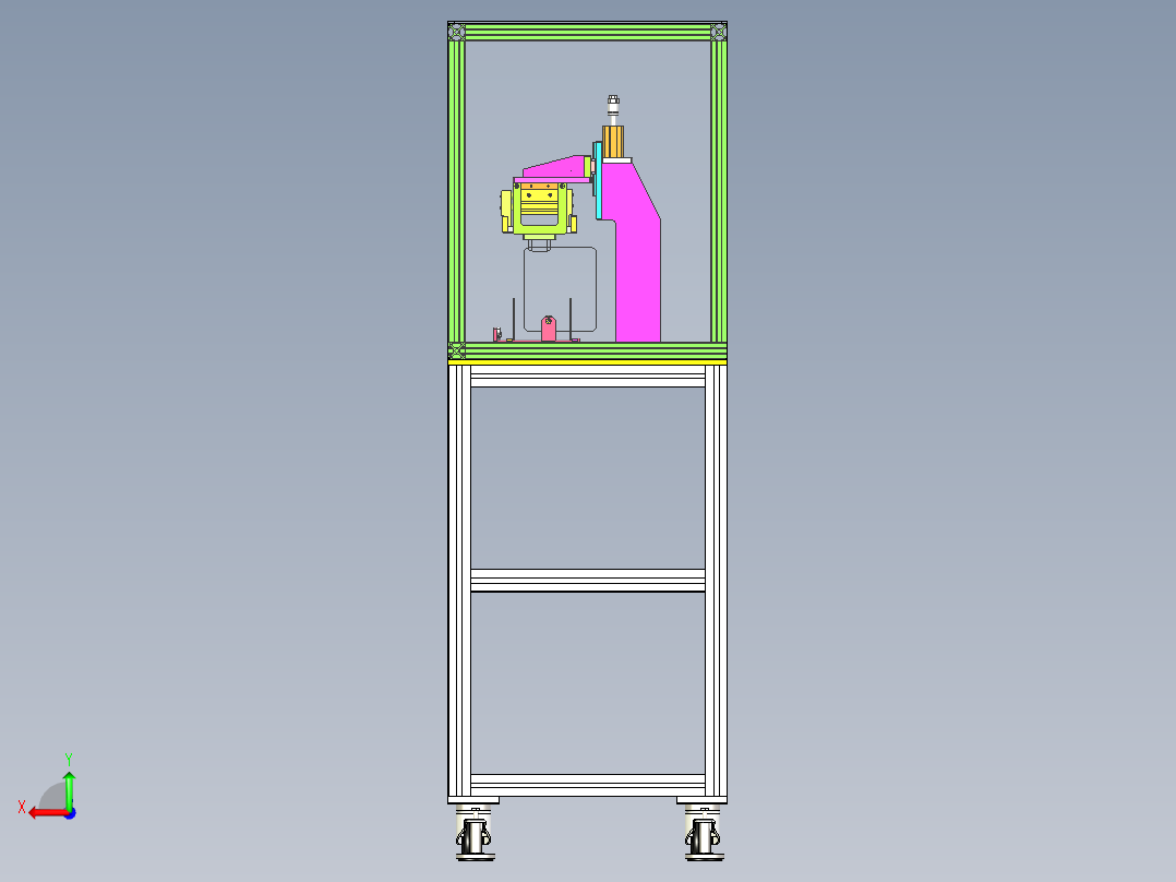 电子模块插头组装机后视图
