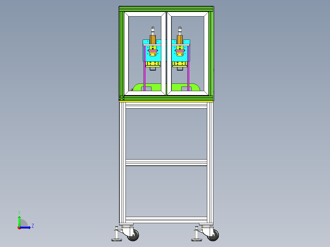 电子模块插头组装机左视图