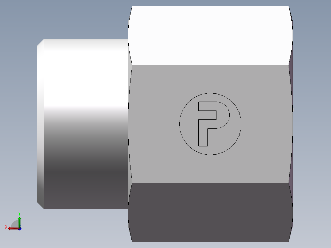 直通内螺纹接头、5DM-30-27后视图
