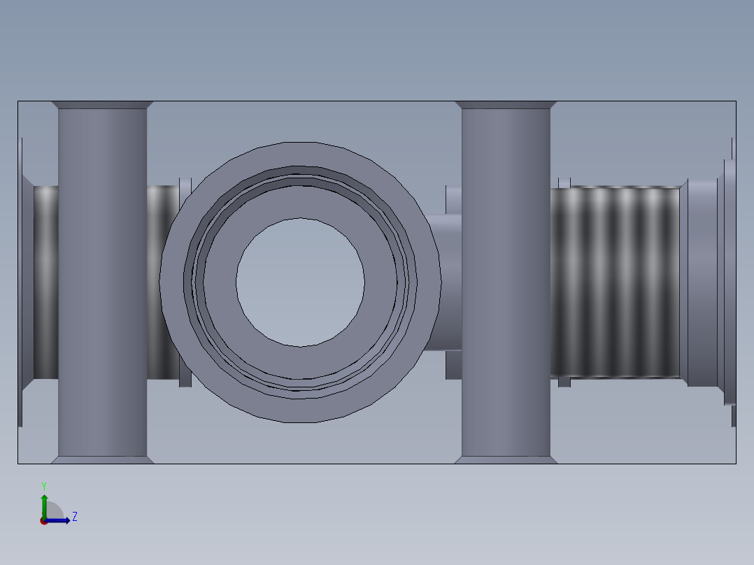 定制液压块 (2)左视图