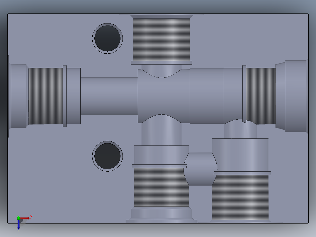 定制液压块 (2)俯视图