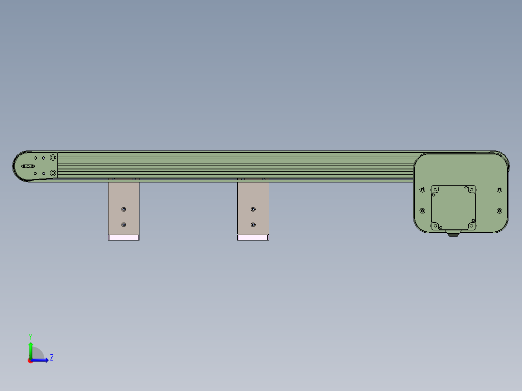 进出料皮带线左视图