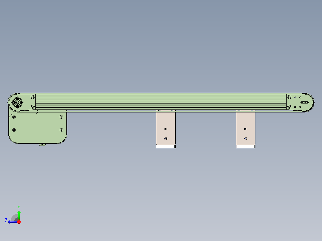 进出料皮带线右视图