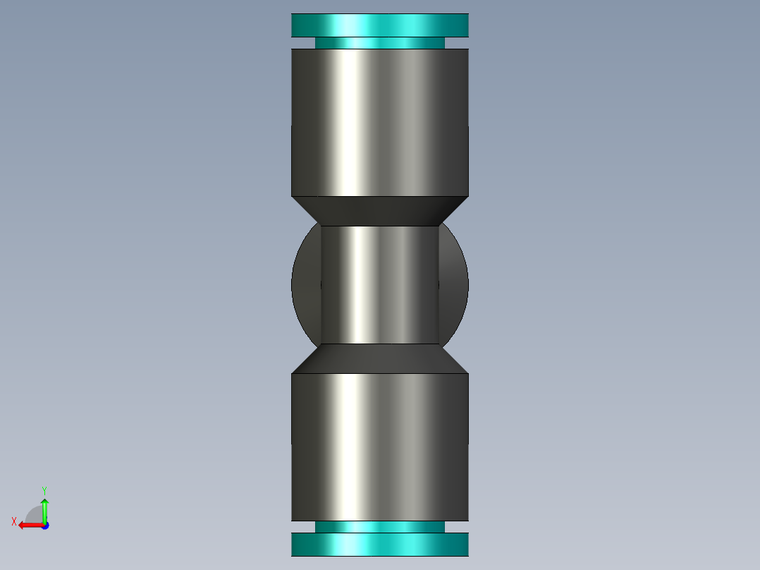 B3004464-FESTO TEE；Ø8快插气管接头后视图