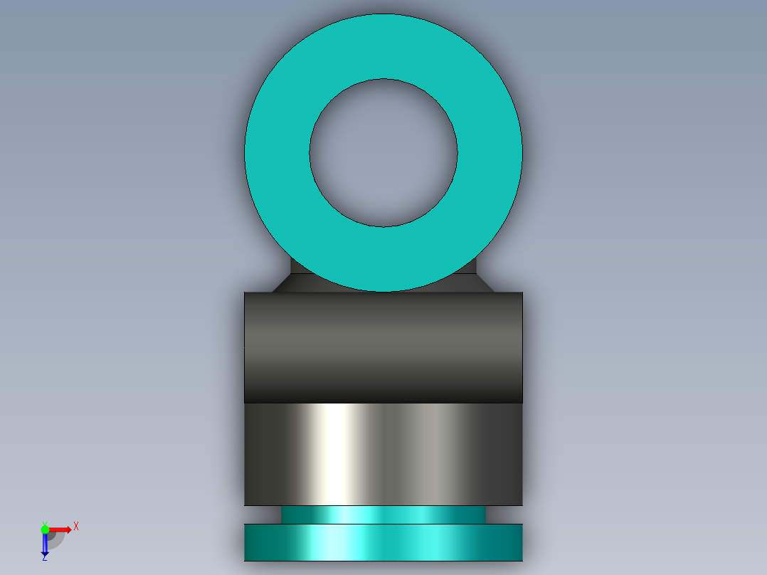 B3004464-FESTO TEE；Ø8快插气管接头俯视图