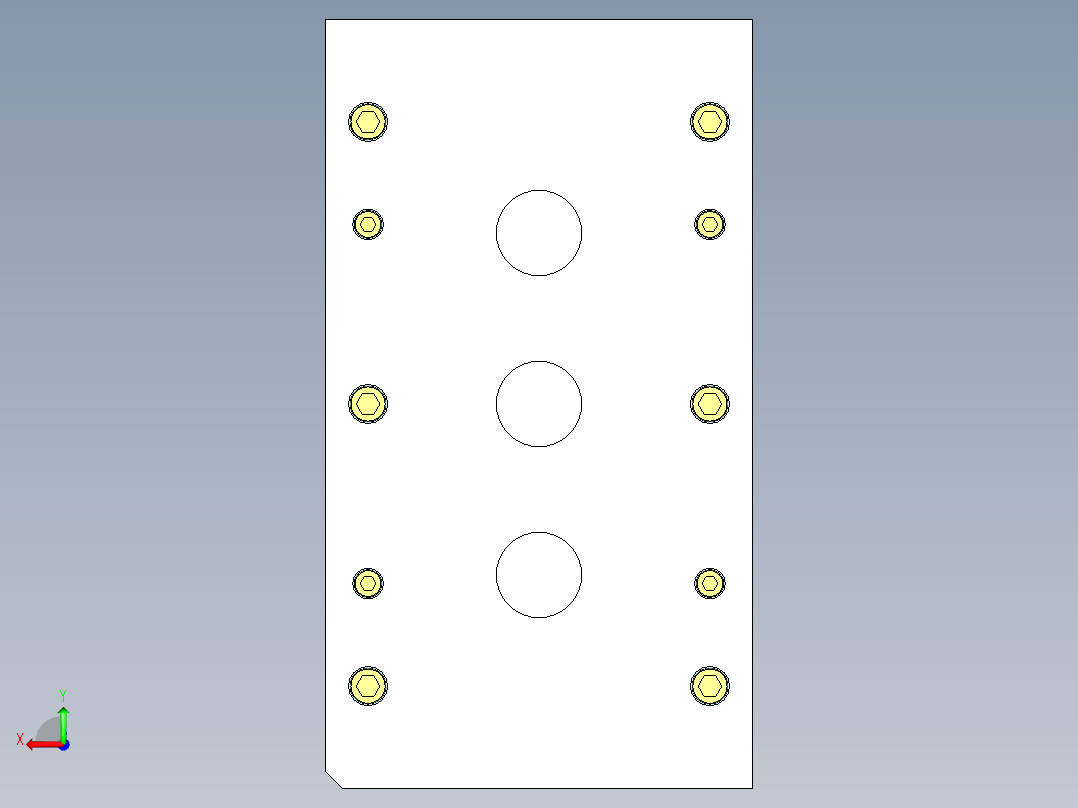 线盒上盖（细水口）后视图